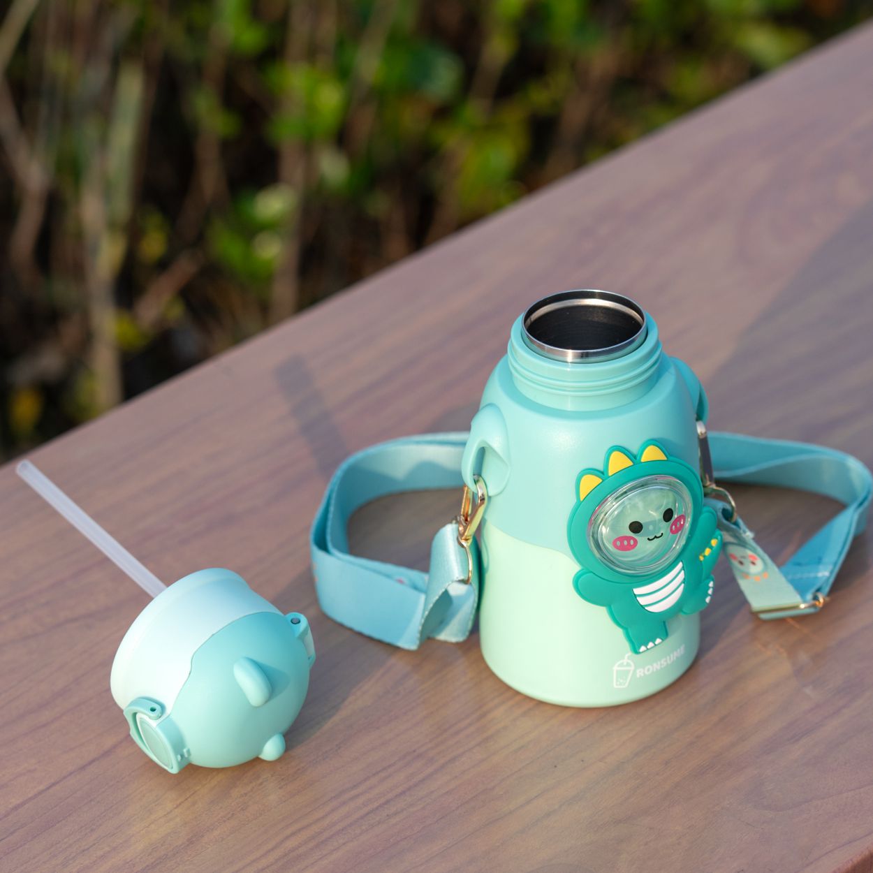 Cute Dinosaur Kids Thermos Cup with Strap S1