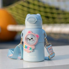 Cute Bear-Themed Children's Thermos Cup S4