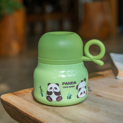 Green Panda-Themed Children's Thermos Cup M4