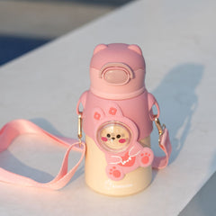 Cute Bear Kids Thermos Cup with Strap S2