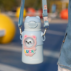 Cute Bear-Themed Children's Thermos Cup S4