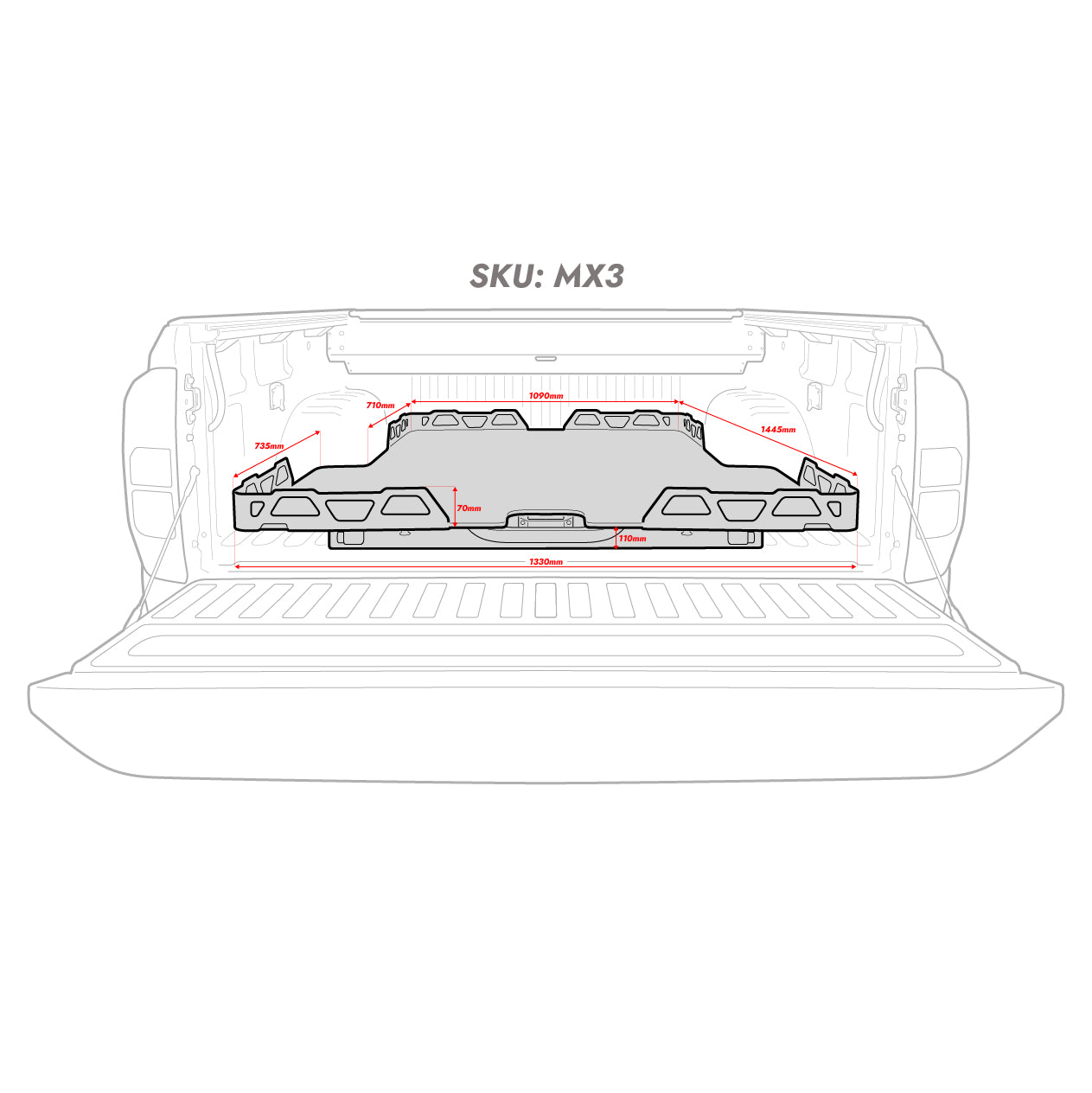 Tray Sliders Mercedes-Benz X-Class MX3