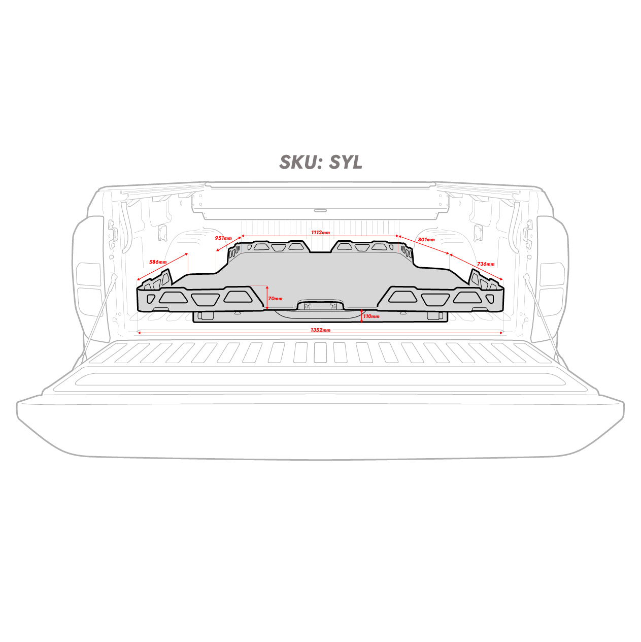 Tray Sliders Ssangyong Musso Long Bed SYL3